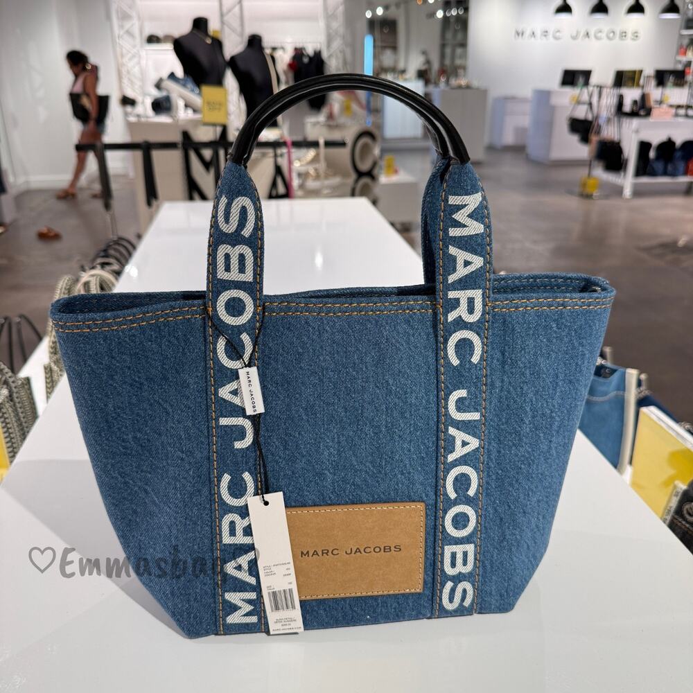 MARC JACOBS Small Canvas Tote 4F5HTT015H02 Denim - Picture 3 of 8